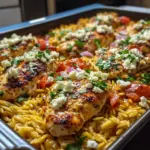 Easy Greek Chicken Orzo Bake: 1 Pan Wonder
