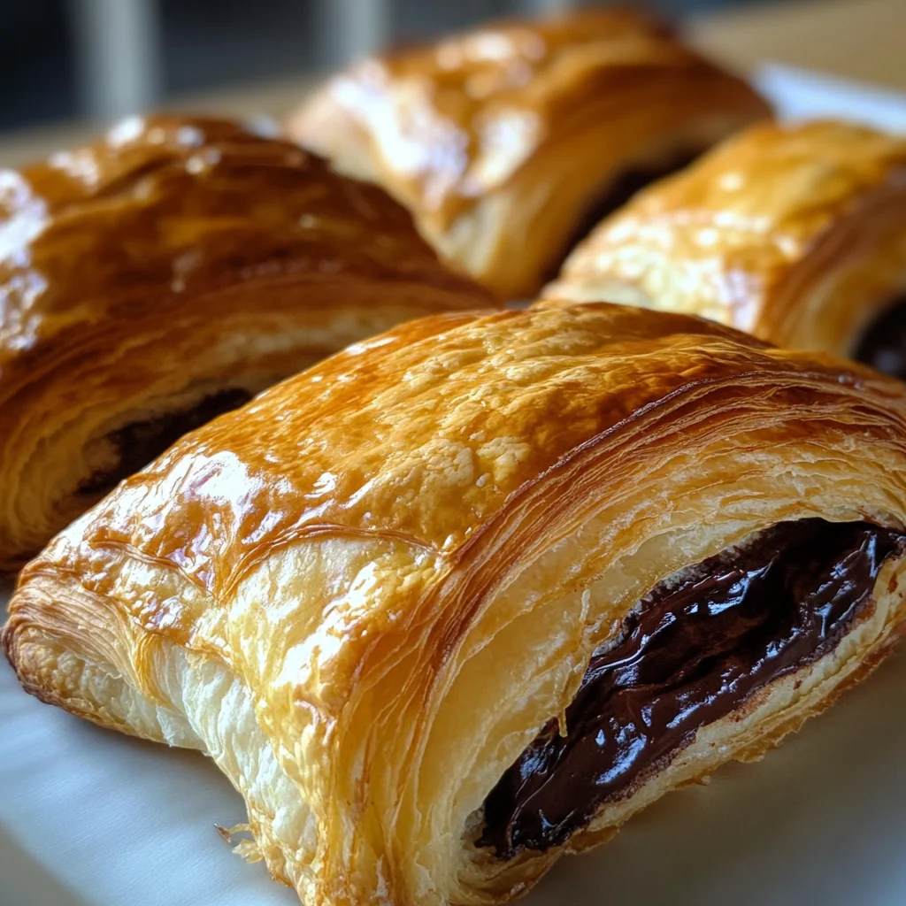 Easy Puff Pastry Chocolate Croissants (Pain au Chocolat)