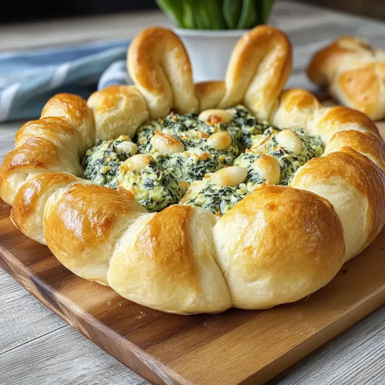 Festive Easter Bunny Spinach Dip