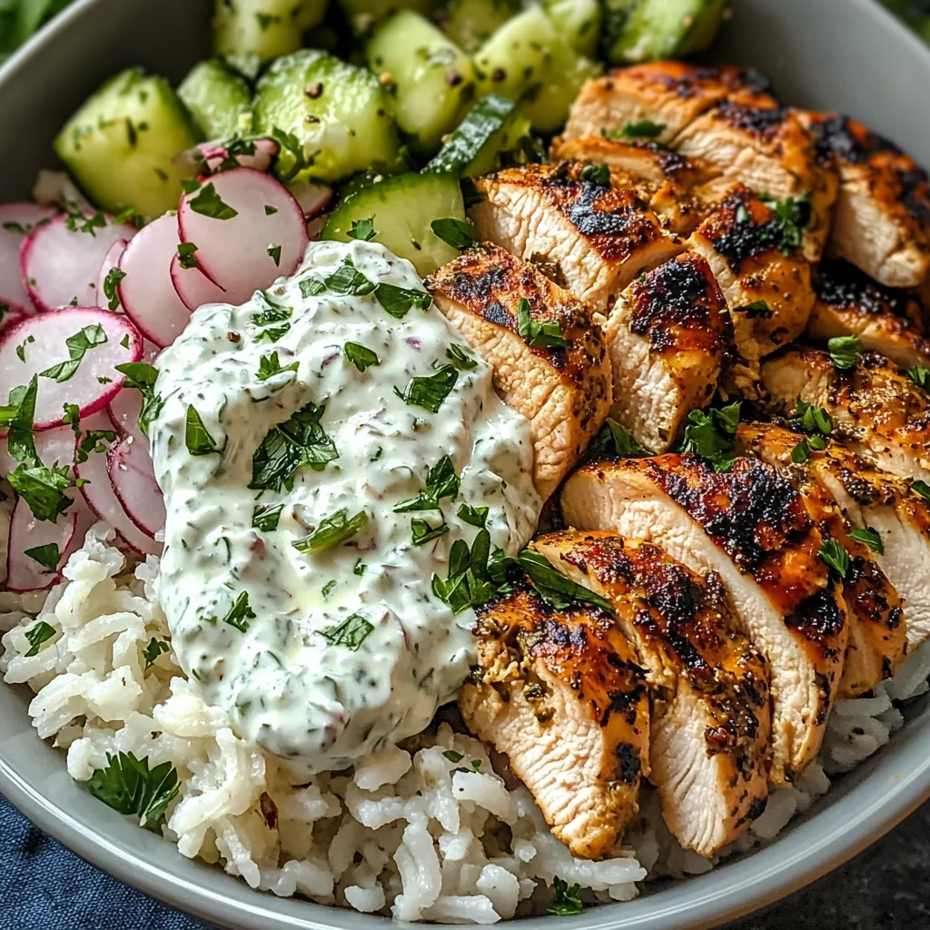 Greek Chicken Rice Bowl with Creamy Tzatziki: An Amazing Ultimate Recipe