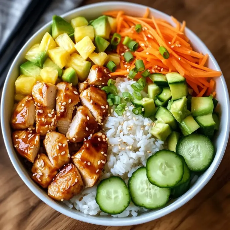 Hawaiian Inspired Chicken Poke Bowl Full of Flavorful Joy
