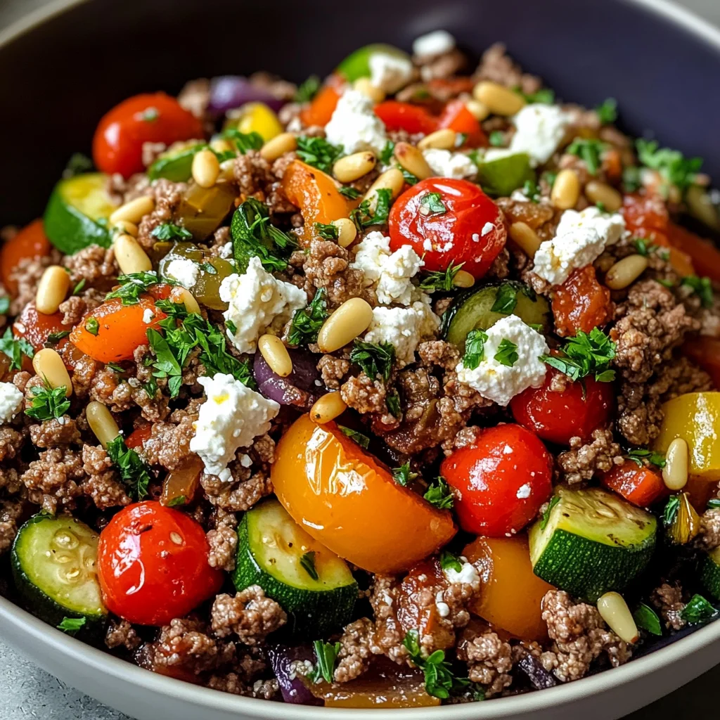 Mediterranean Ground Beef Stir-Fry
