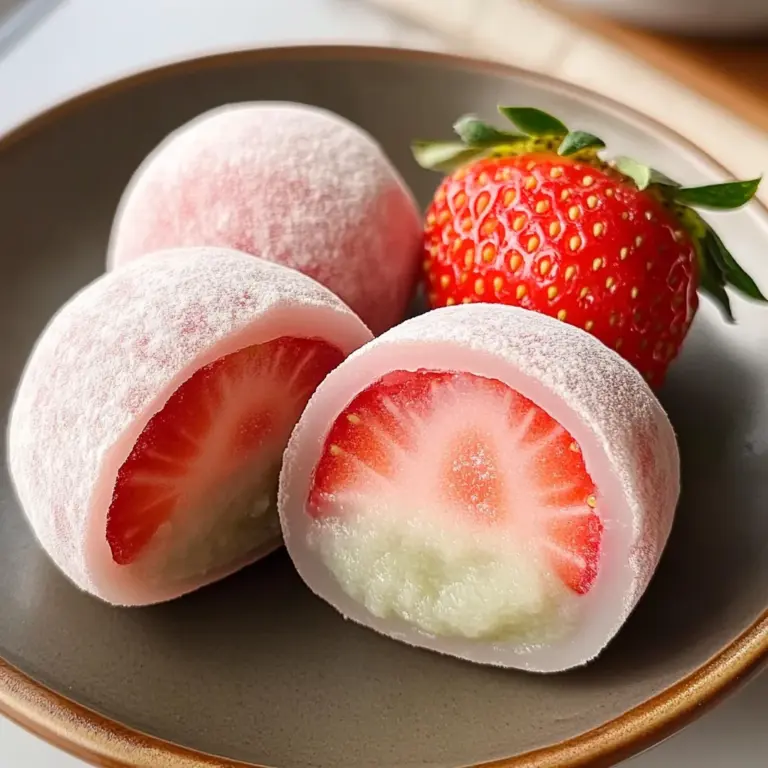 Mochi Strawberry (Chewy Strawberry-Filled Japanese Treat)