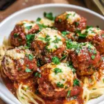 Mozzarella Stuffed Italian Chicken Meatballs