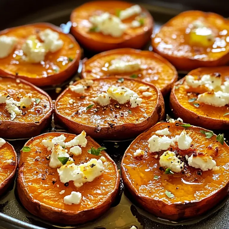 Roasted Sweet Potato Rounds with Honey & Feta