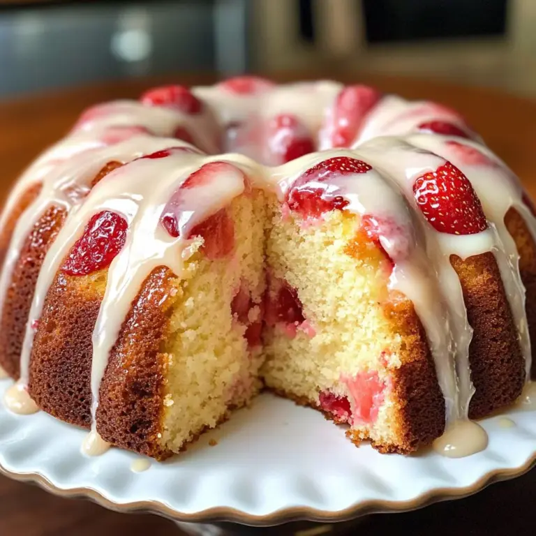 SOUR CREAM STRAWBERRY BUNDT CAKE