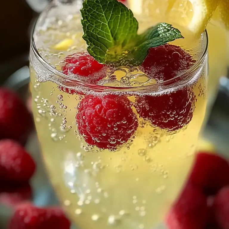 Sparkling Raspberry-Limoncello Cocktail