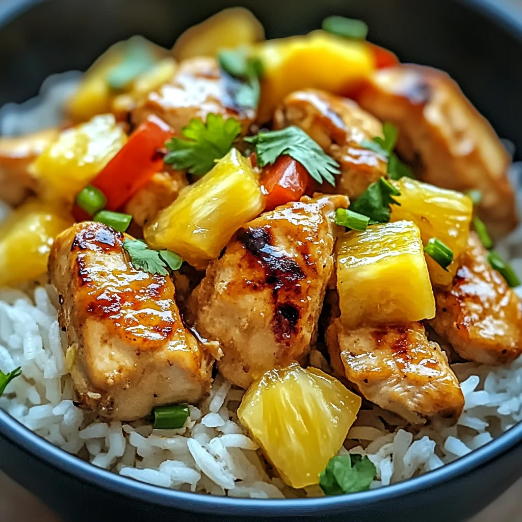 Sweet & Savory Pineapple Chicken Rice!