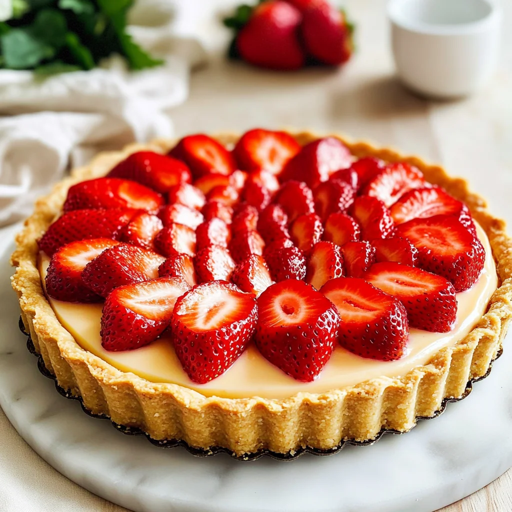 Tarte diplomate aux fraises