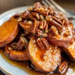 A small Thanksgiving: Melting Sweet Potatoes (with Maple-Pecan Sauce)