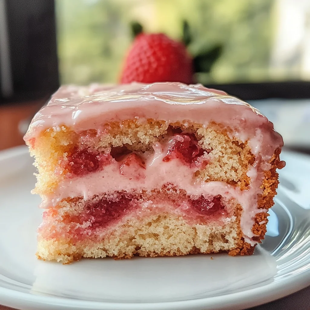 Amazing Strawberry Honeybun Cake