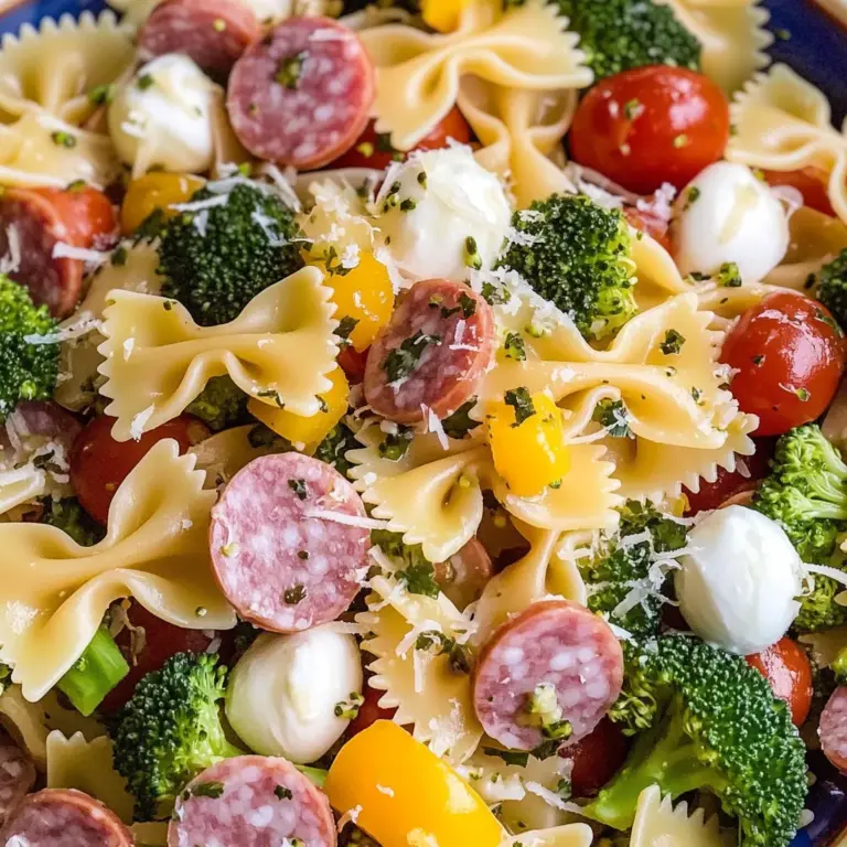 Bow Tie Pasta Salad Recipe (with Italian Dressing)