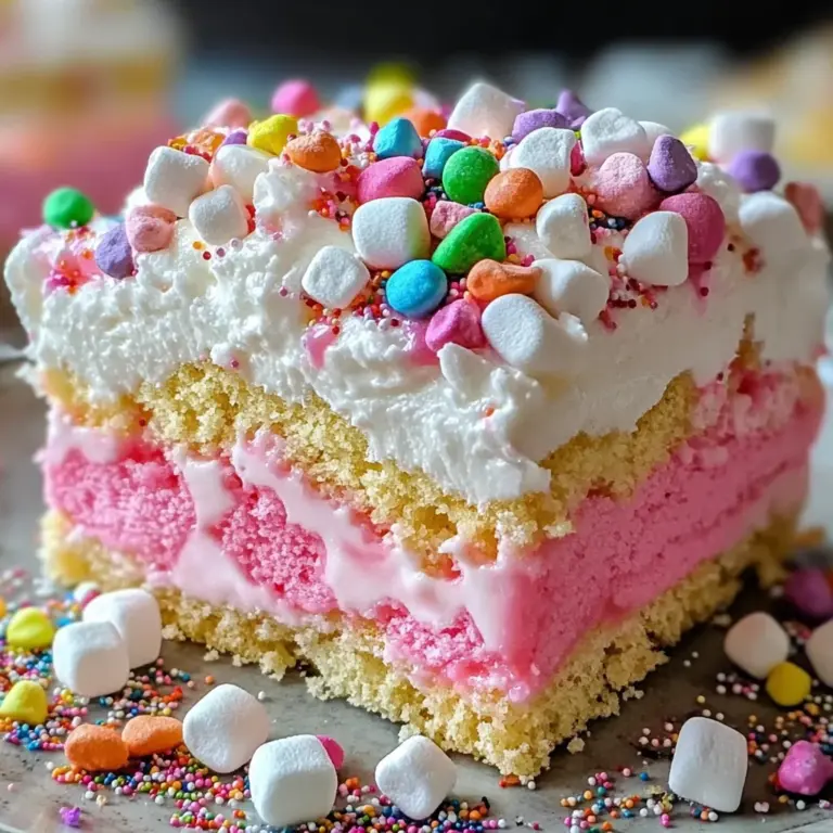 Bubblegum Cloud Slice Dessert: A Sweet Indulgence