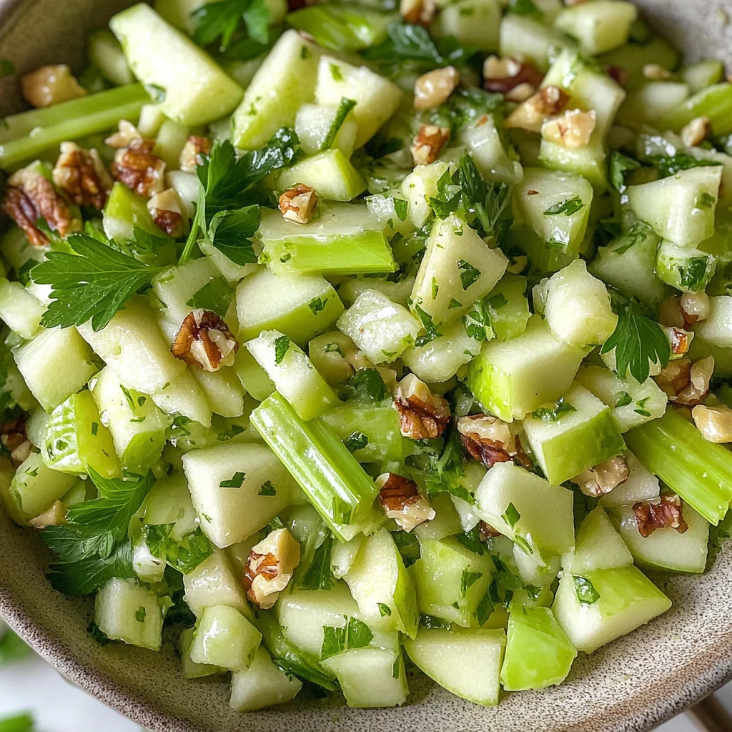 Celery Salad with Apple and Walnuts