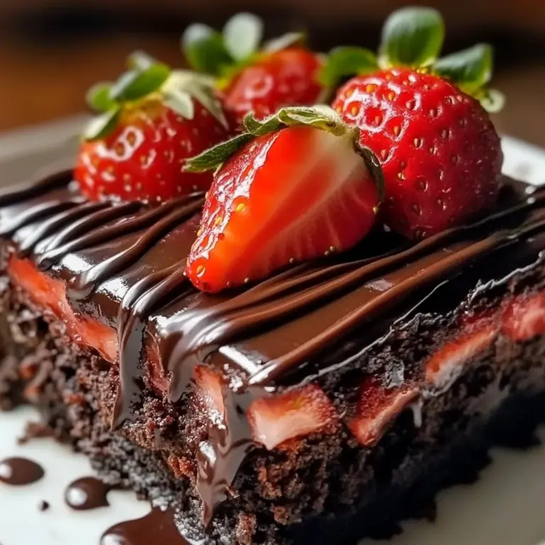 Chocolate Covered Strawberry Brownies