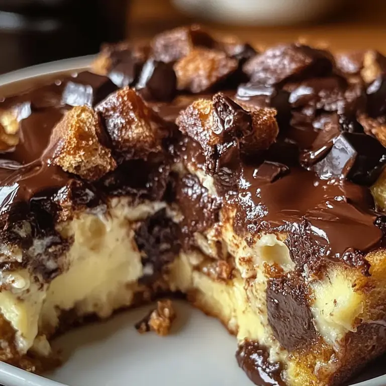 Decadent Chocolate Cream Cheese Bread Pudding