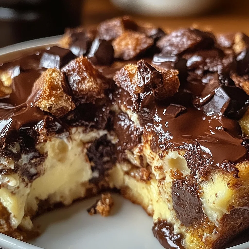 Decadent Chocolate Cream Cheese Bread Pudding