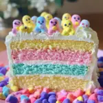 Easter Peep Cake with Multi-Colored Layers
