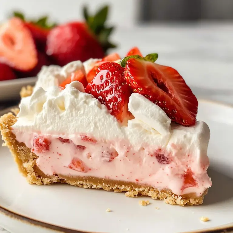 Easy Strawberry Marshmallow Pie
