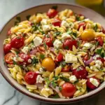 Feta Mediterranean Orzo Salad - Homefoodkitchen