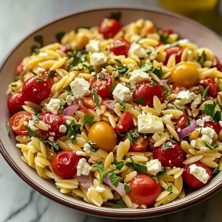 Feta Mediterranean Orzo Salad - Homefoodkitchen