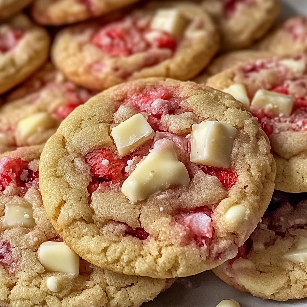 Irresistible Valentine’s Strawberry White Chocolate Cookies