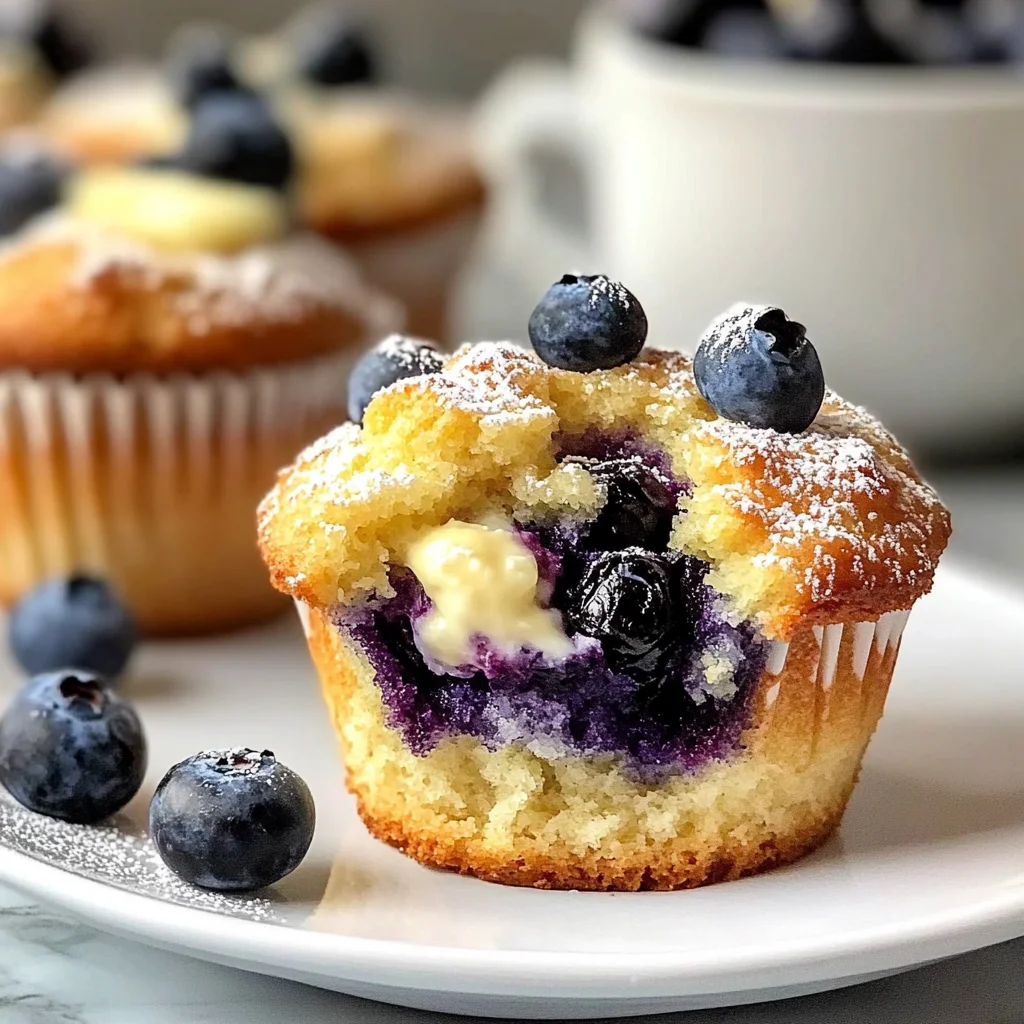 Juicy Blueberry Cream Cheese Muffins