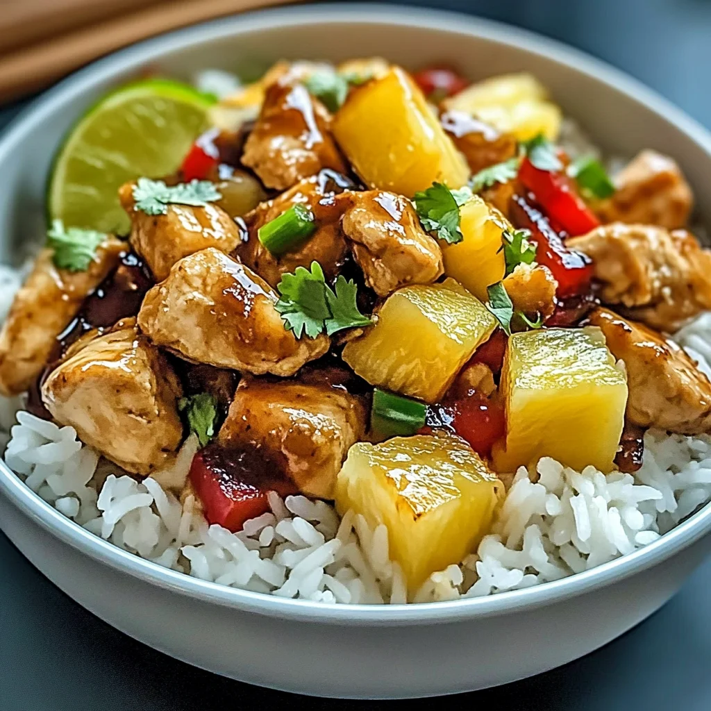 Juicy Pineapple Chicken and Rice! Easy Tropical Dinner