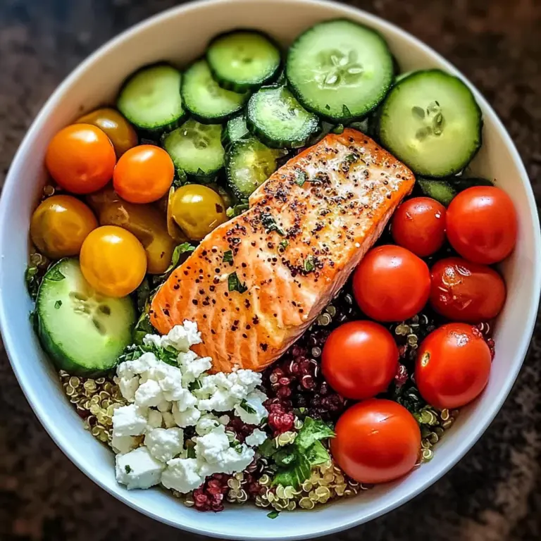 Mediterranean Salmon Bowl: Quick, Fresh, and Family-Friendly