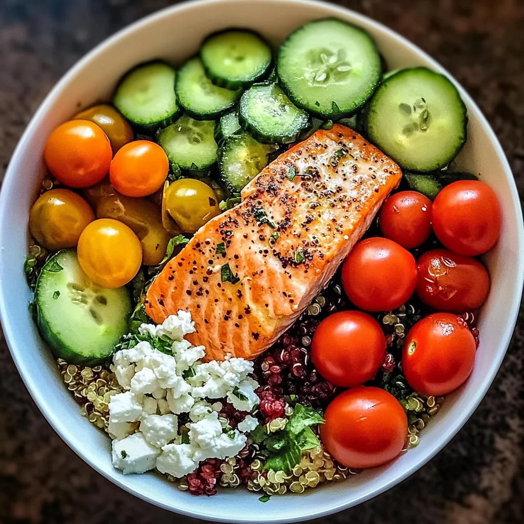 Mediterranean Salmon Bowl: Quick, Fresh, and Family-Friendly