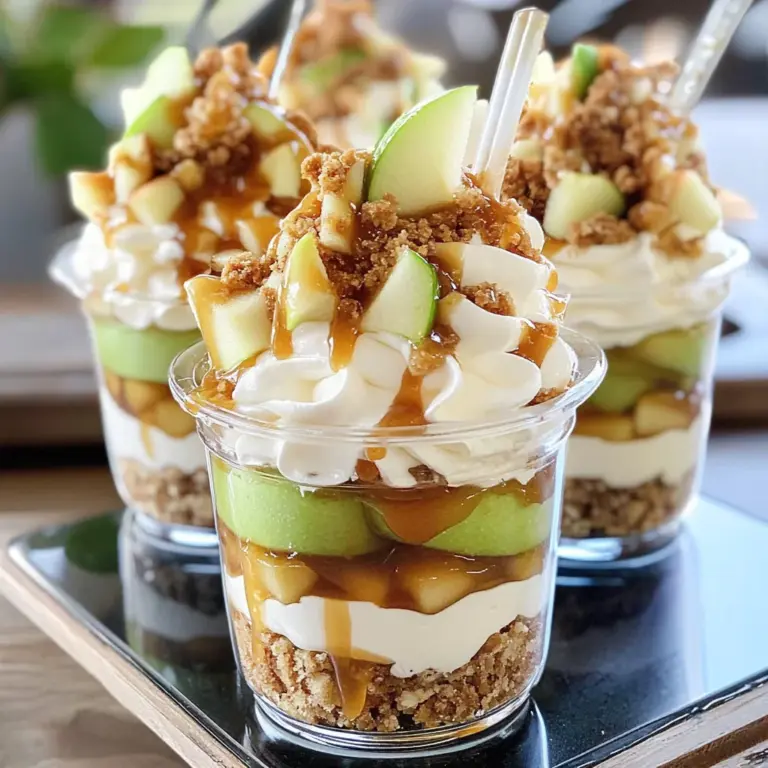 No Bake Caramel Apple Cheesecake Parfaits