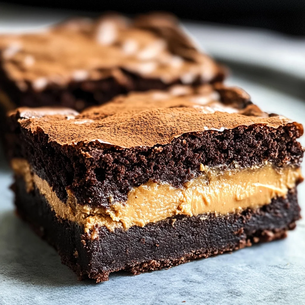 Peanut Butter Stuffed Brownies
