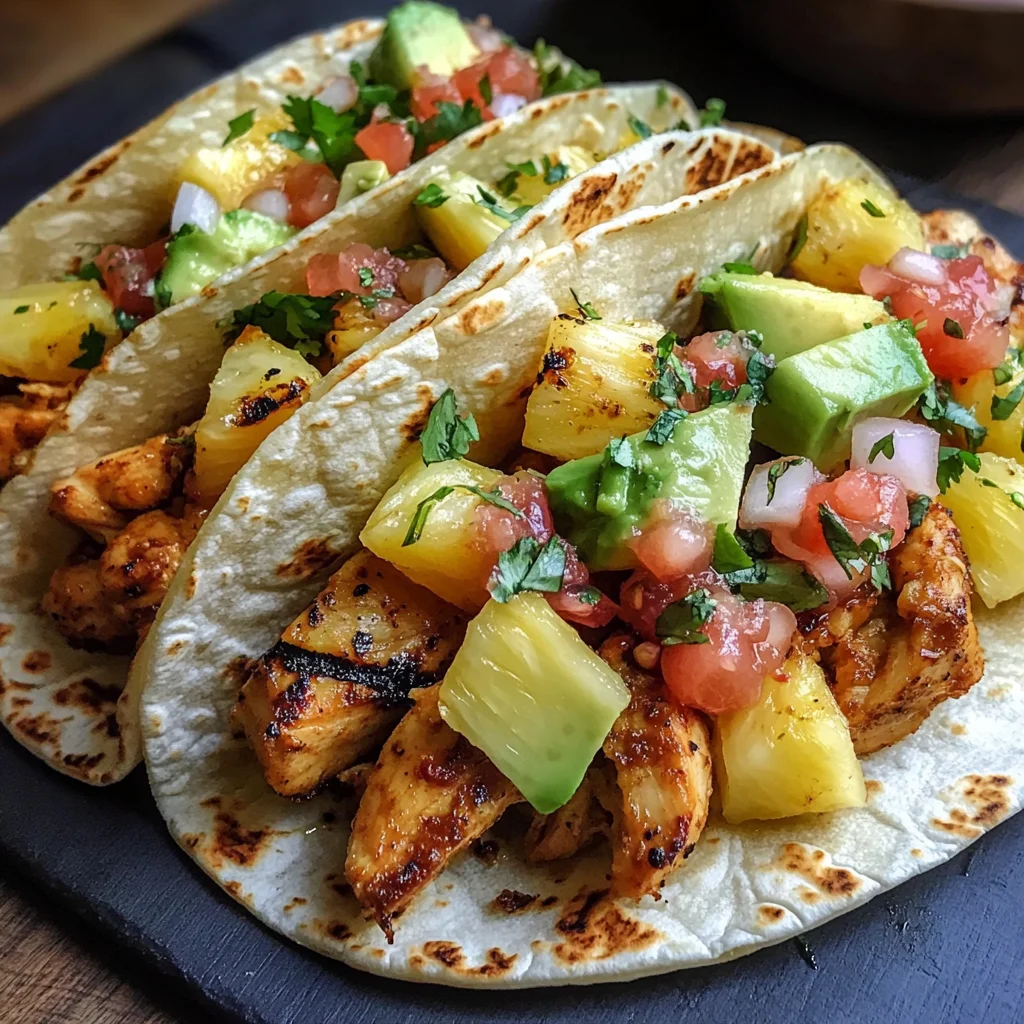 Refreshing Pineapple Chicken Tacos