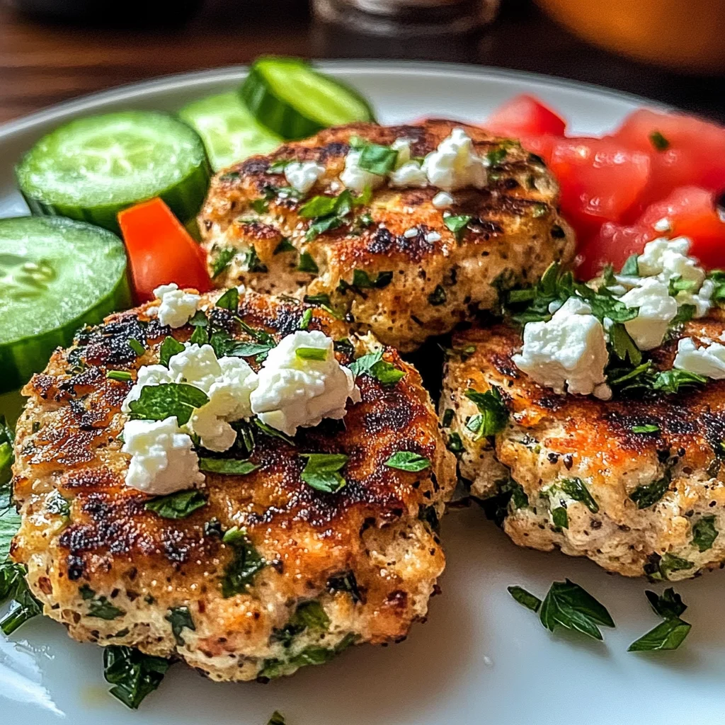 Savor Flavorful Mediterranean Chicken Patties in Minutes