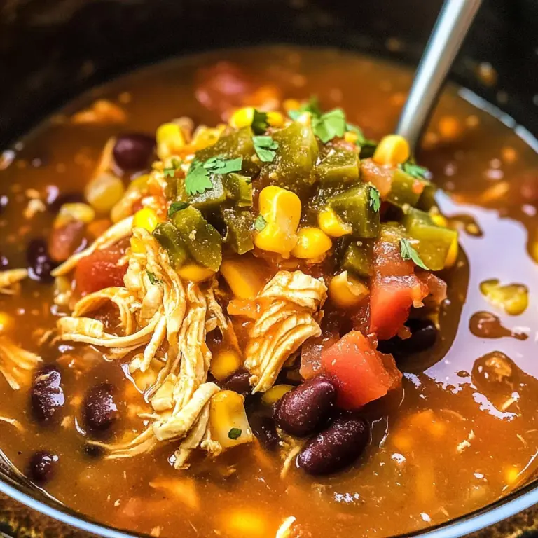 Slow Cooker Chicken Taco Soup Recipe