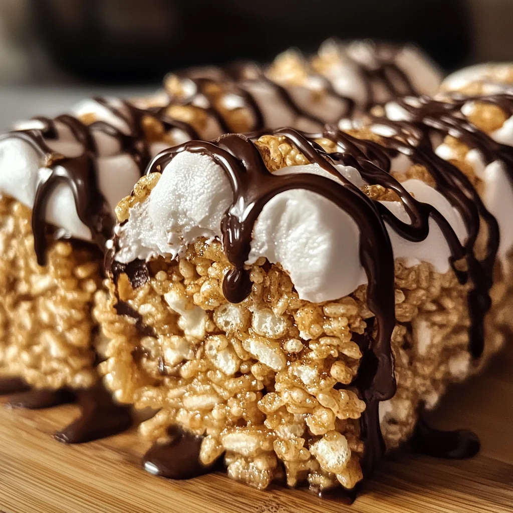 S’mores Rolled Rice Krispie Treats