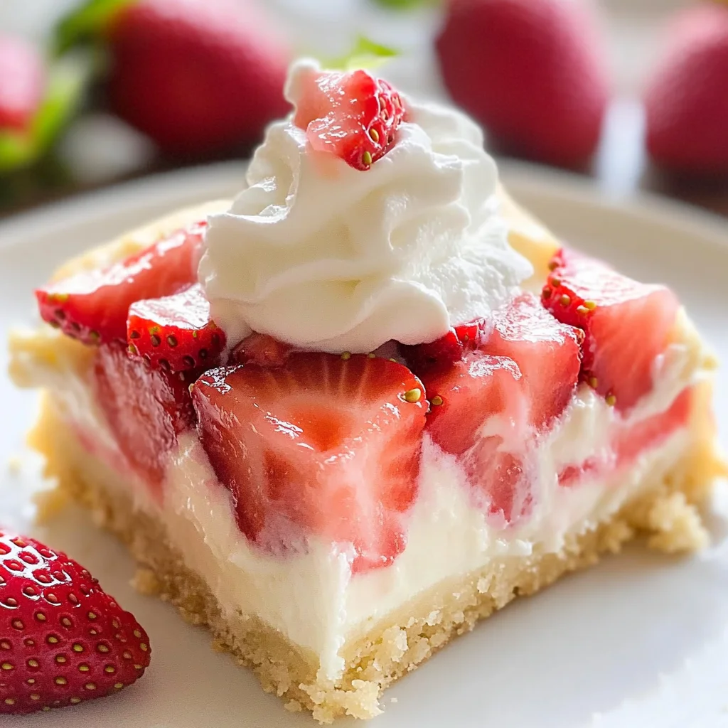 Strawberry Custard Bars