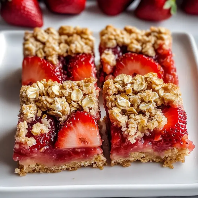 Strawberry Oatmeal Crumble Bars Recipe