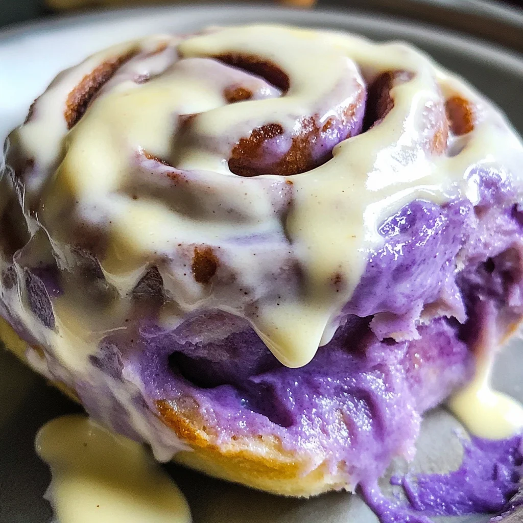 Ube Cinnamon Rolls from Scratch