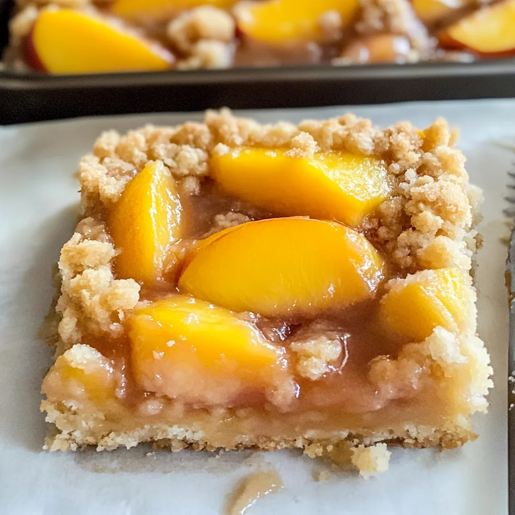 Best Bakery-Style Peach Crumble Bars