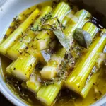 Delicious Braised Celery With Thyme and White apple vinegar Recipe