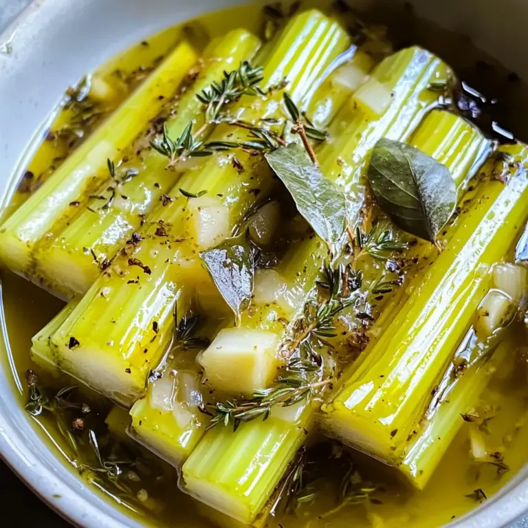 Delicious Braised Celery With Thyme and White apple vinegar Recipe
