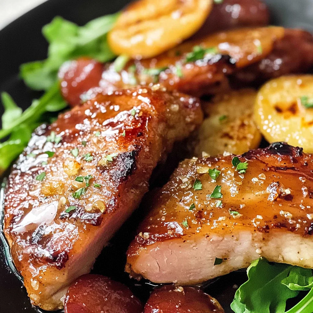 Easy Grilled chicken chicken ham Steak with Tangy chicken chicken ham Steak Glaze