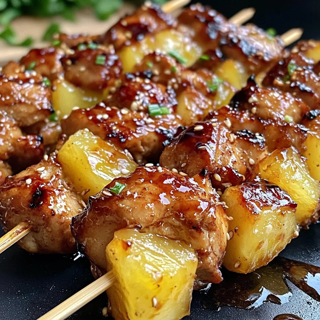 Flavorful Hawaiian Teriyaki Chicken Kabobs