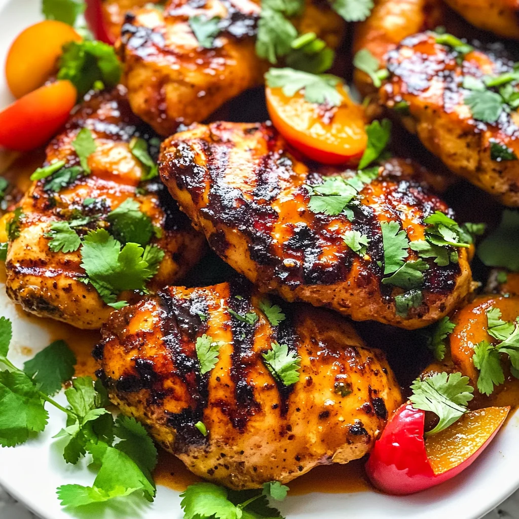 Grilled Chili Peach Chicken