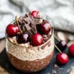 Layered Black Forest Overnight Oats
