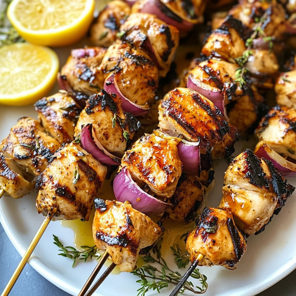 Lemon Garlic Chicken Kabobs