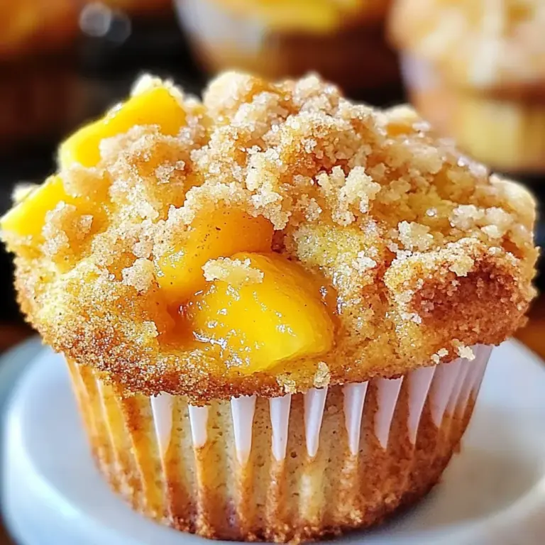 Peach Cobbler Muffins