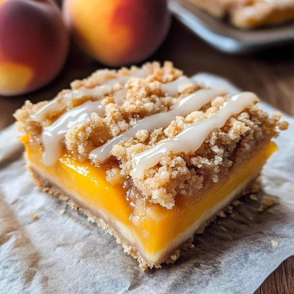Peach Pie Crumble Bars