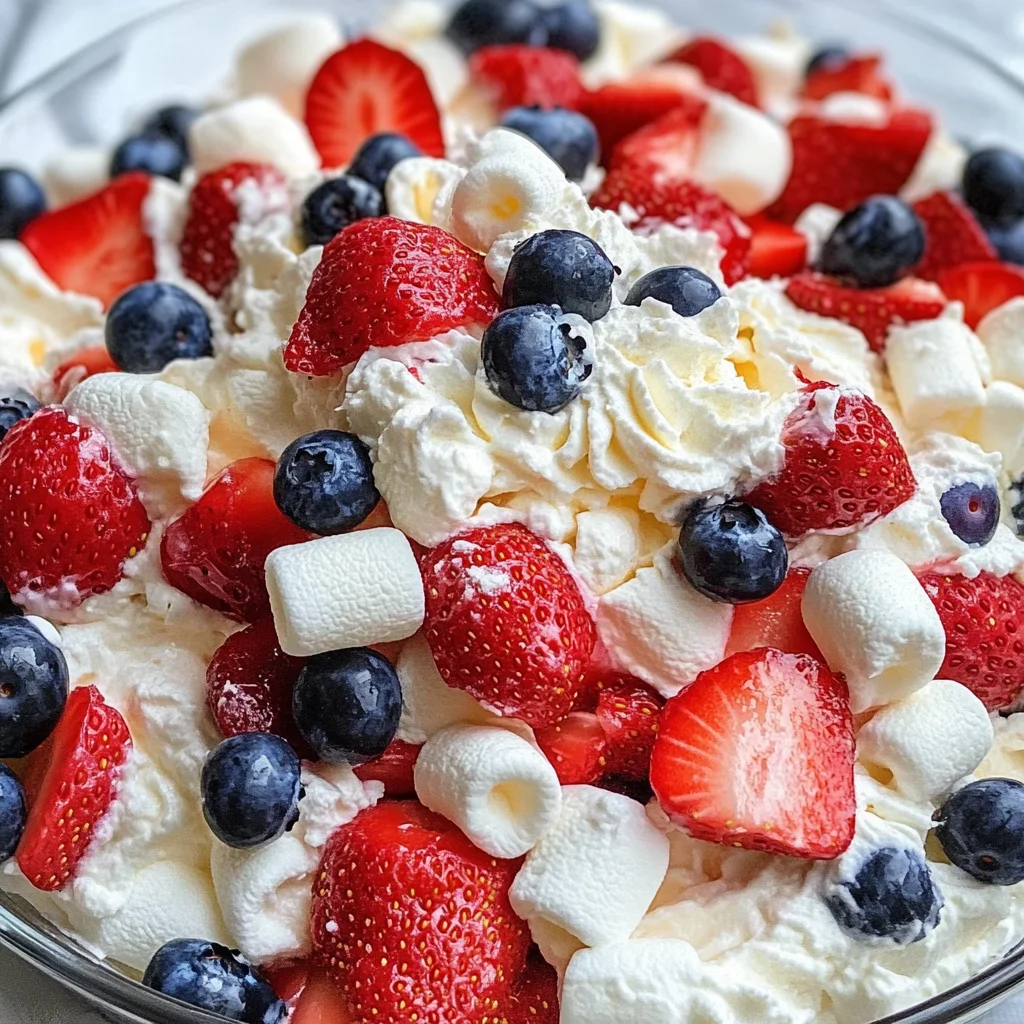 Red, White & Blue Cheesecake Salad